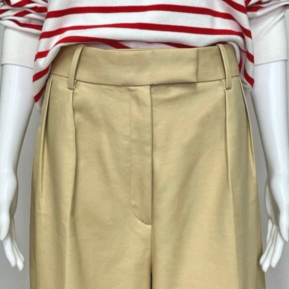 New Banana Republic Cruise Wide-Leg Pant 12 Maverick Tan High Waisted Trousers - Picture 4 of 10